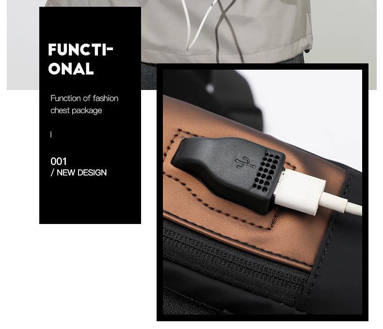 High-End Fashion Unisex Motorcycle Messenger & Chest Bag - Trendy, Waterproof, Travel & Commute Shoulder Bag