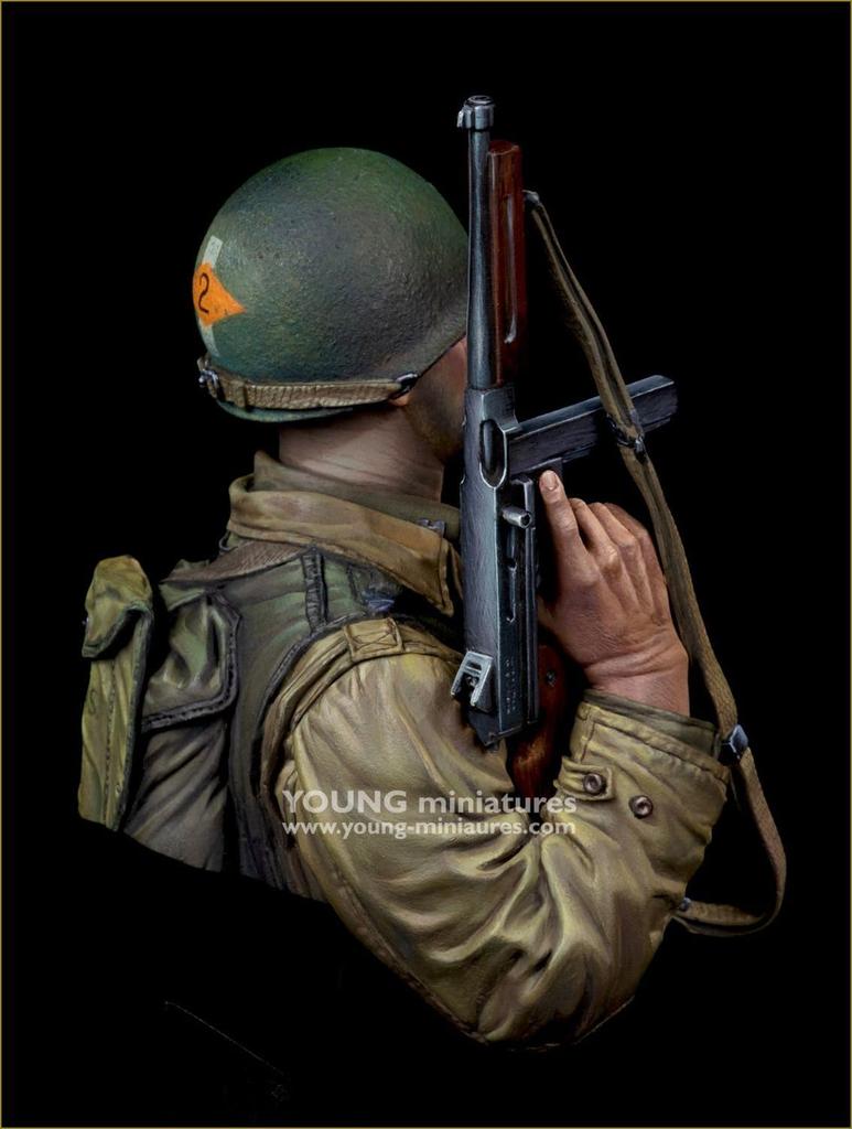 Комплект из смолы для миниатюрного американского солдата 2-го батальона рейнджеров в Нормандии в 1944 году YM1898 1/10