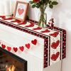 Artscope Buffalo Plaid Love Hearts Valentine's Day Table Runner, Anniversary Wedding Holiday Kitchen Dining Table Decoration for Valentine Home Decor