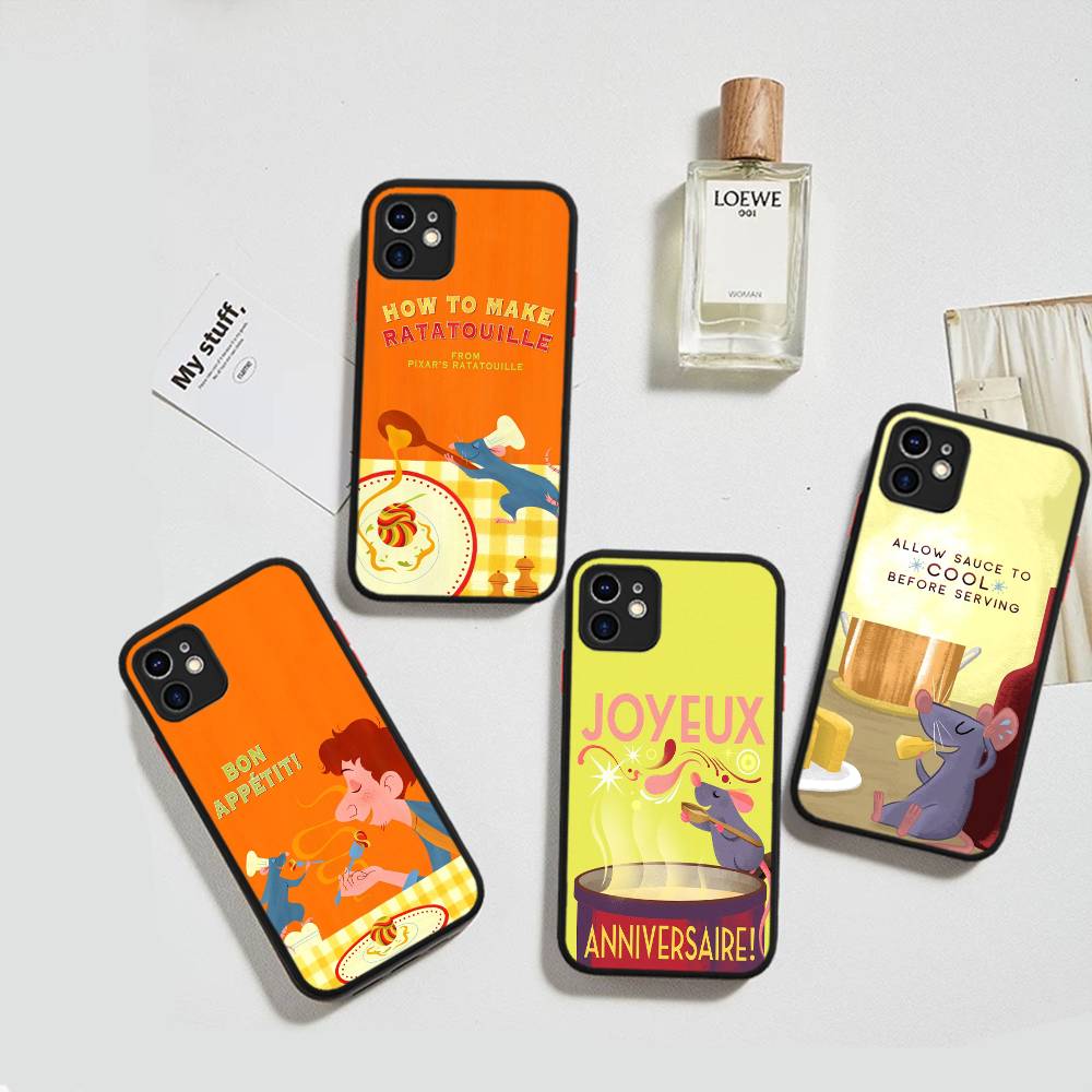 Матовый защитный чехол Remy Ratatouille для iPhone 16 15 14 13 12 11 Pro Max X XS MAX