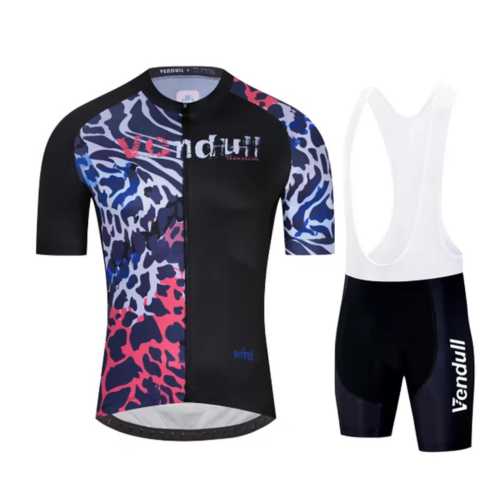 Short Sleeve Clothes Bib Shorts Set Cycling Clothing Outdoor Mtb Ropa Ciclismo Red Mountain Bike Wear Summer Breathable Cycling Suit Set