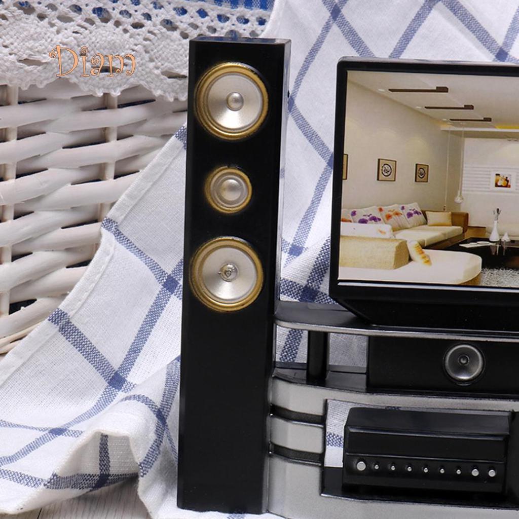 Obsessed Miniature TV Speaker Appliance Set Kids Pretend Play Toy Dollhouse Accessory