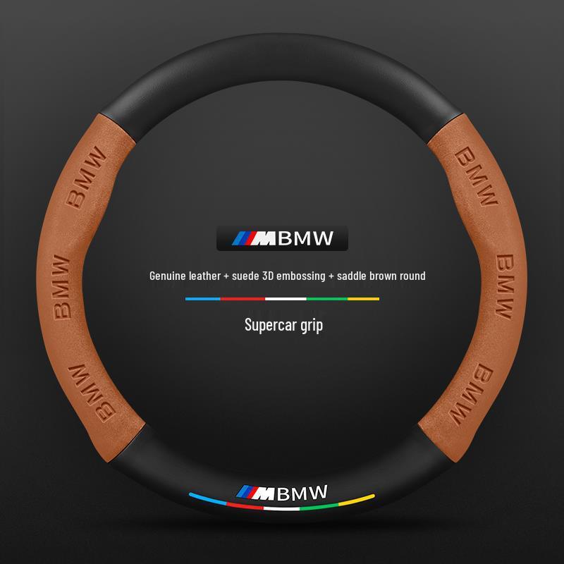 BMW X3 Steering Wheel Cover 2008-2025, Ultra-Thin Carbon Fiber Suede for All Drivers