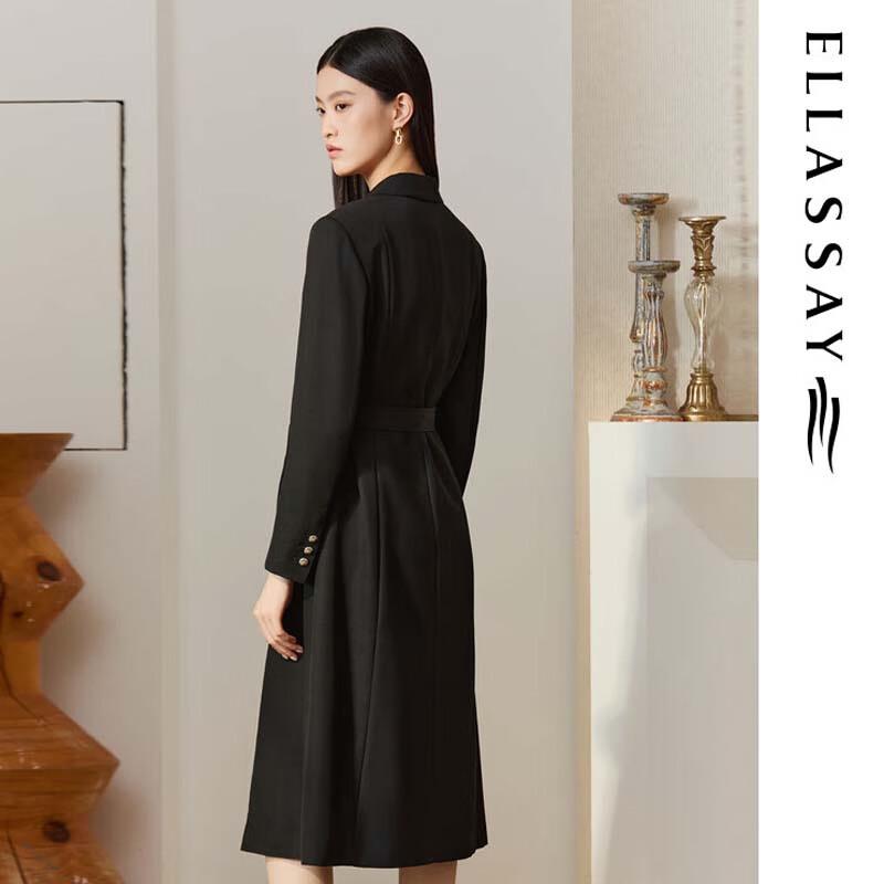 ELLASSAY Простое элегантное однобортное платье с длинным рукавом