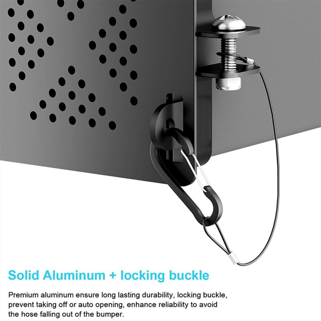 Алюминиевая торцевая заглушка бампера для квадратного бампера 4x4 дюйма с вентиляционными отверстиями, упрощенная защитная крышка для хранения шланга канализации кемпера с откидной дверцей