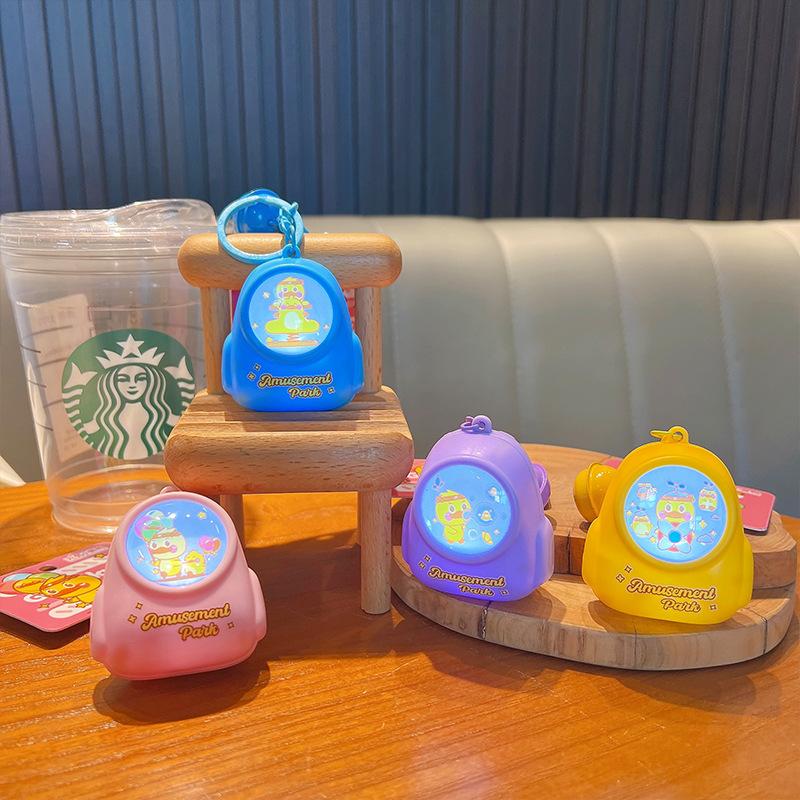 Брелок в виде утки, ночник, школьная сумка, брелок, рюкзак, подвеска, автомобильный брелок, детский подарок