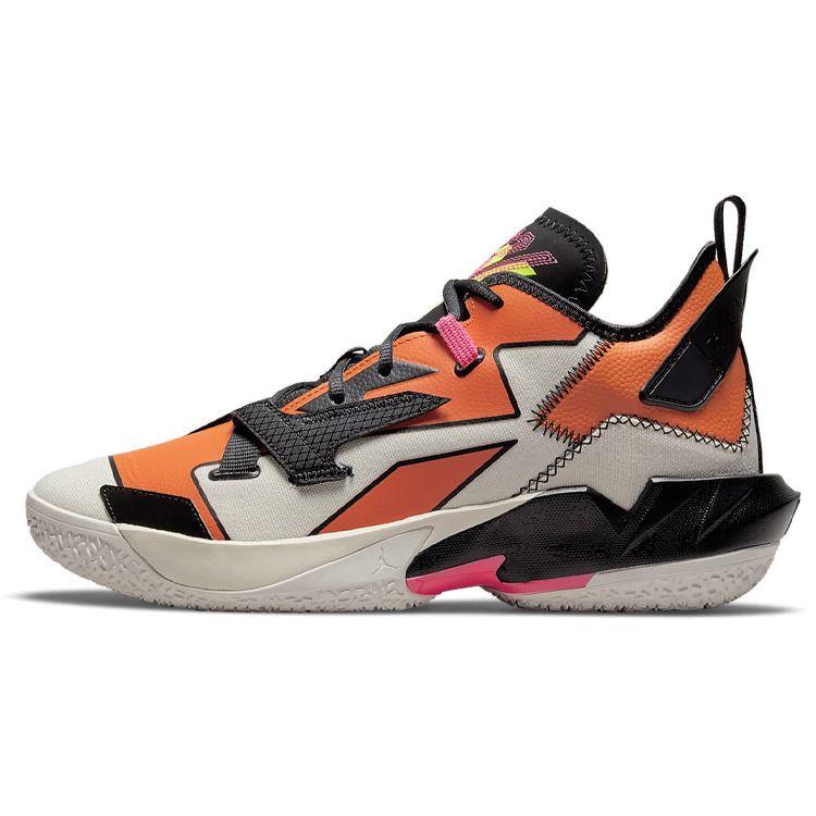 Air Jordan Why Not Zer0.4 PF Shattered Backboard Unisex Sneakers Orange Pale-Ivory Black DD4886-100