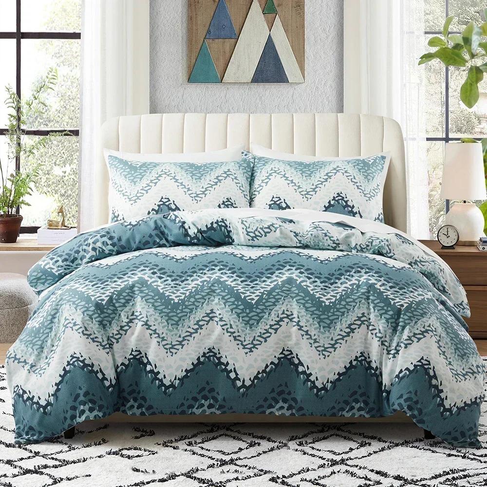 Gradient Rainbow Star Duvet Cover Set Queen Tie Dye Ombre Stars Reversible Purple Bedding Set Microfiber Cartoon Comforter Cover