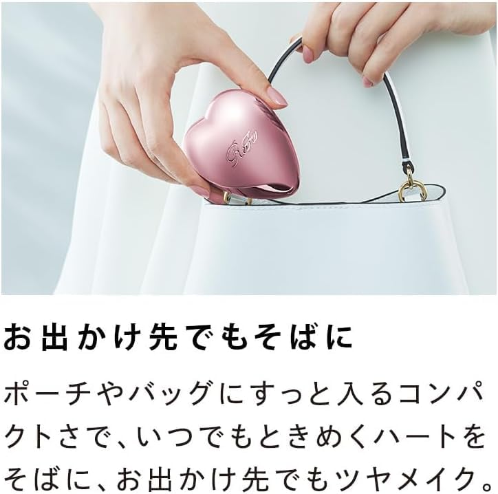 ReFa HEART BRUSH mini Серебристая Портативная Распутывающая Щетка для Волос Блеск Компактная Форма Сердца