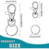 100 Pcs Keychain Hooks With Key Rings, Keychain Clip Hooks With Rings For Lanyard Jewelry