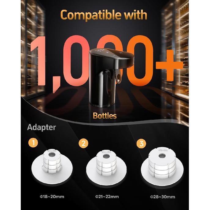 Электрический декантер для вина 5-в-1 с аэратором, Цифровой диспенсер для бутылок с алкоголем, Регулируемая дозировка, Умный наливщик для виски, Насос для ликеров/крепких напитков