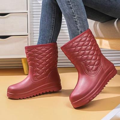 Зимние женские бархатные сноубутсы водонепроницаемая обувь для снега и дождя нескользящие женские термоботинки EA легкие нескользящие женские ботинки