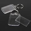 5Pcs Blank Photo Frame Keychain Clear Acrylic Keyring Insert Photo Split Key Pendant Diy Key Holder Couple Anniversary Gifts