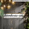 2D Flat 1pc, Farmhouse Aluminium Decorative Sign Family Wall Plaques Decorations Sign Farmhouse Entryway Rustic Plaques Art with Quotes for Home Cafe