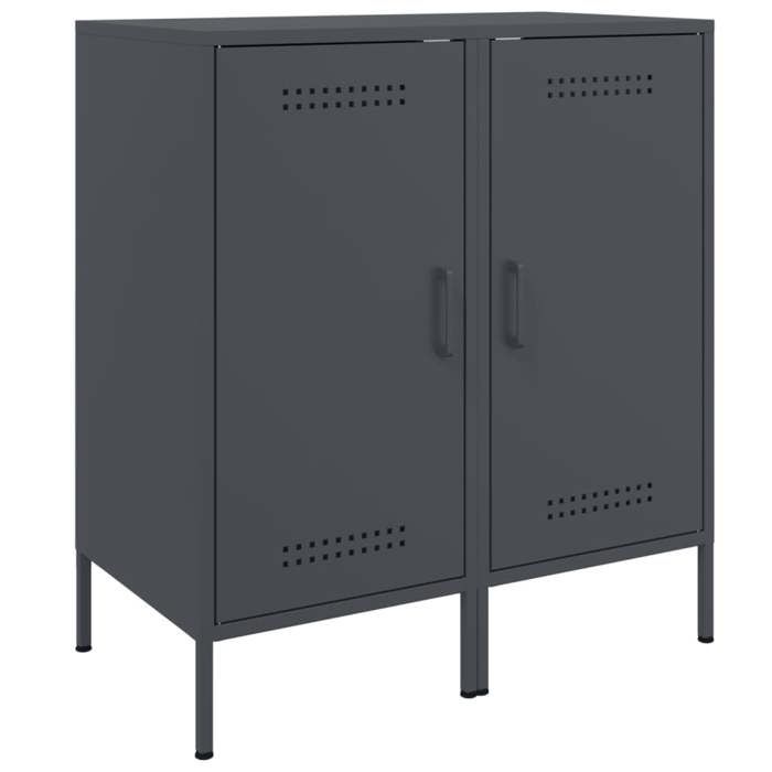 VidaXL Buffets 2 Pcs, Cabinets with Legs, Cupboards with Door, Storage Furniture Living Room Bedroom, Anthracite 843017