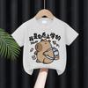 Kids Summer TShirts ShortSleeved Cartoon Print Pure Polyester Fashionable And Stylish Childrens Clothing