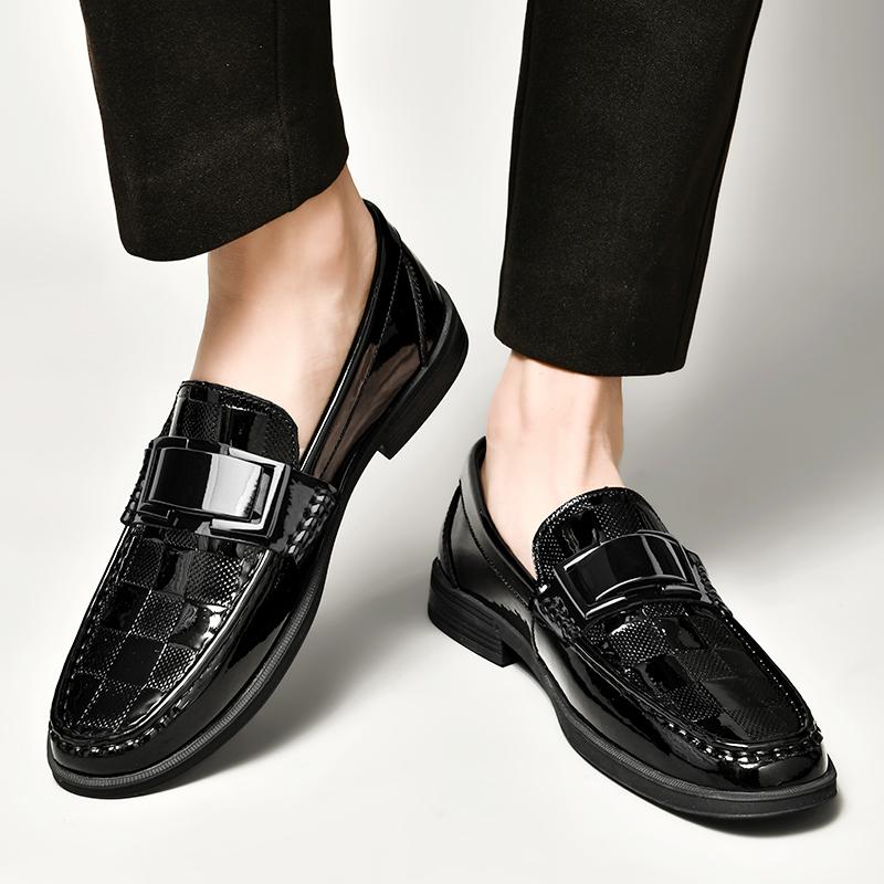 Fashion Fashion Italian Mens Casual Shoes Luxury Brand Business Leather Loafers Slip On Loafers Men Formal Wedding Dress Shoes Mocassin