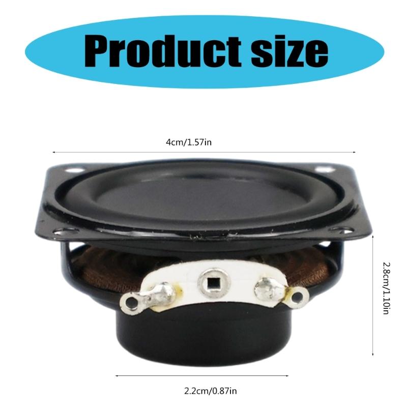 2 шт. 1,5-дюймовые портативные динамики, полнодиапазонные динамики, 4 Ом, 3 Вт, стереодинамик, динамик-сабвуфер, аксессуары для домашнего кинотеатра