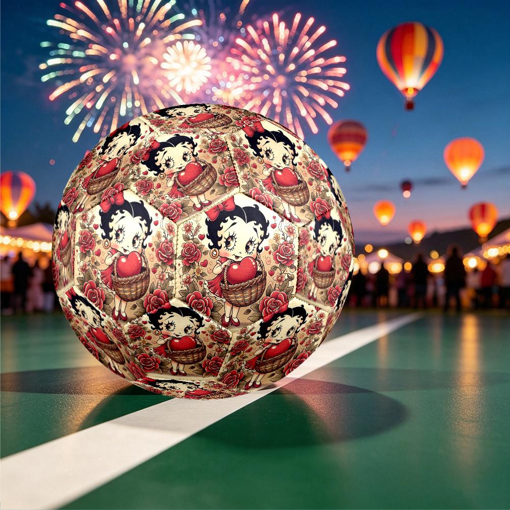 1pc Betty Boop Football, Standard Size 5 Soccer Ball, Suitable for Birthdays, Father's Day, Graduation Ceremonies, Perfect Gift for Sports Enthusiasts
