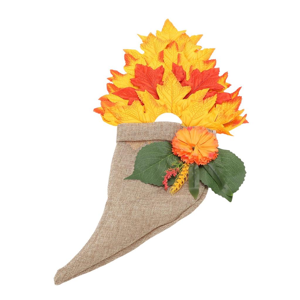 Осенний венок с гномом, искусственный декор из кленовых листьев, подвесная гирлянда с гномом для двери, дома, крыльца, сада