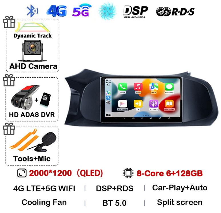 Android 14 Carplay Auto Car Radio For Chevrolet Onix 2012 - 2019 Multimedia Video Player Stereo Audio 2Din GPS WIFI+4G Head Unit