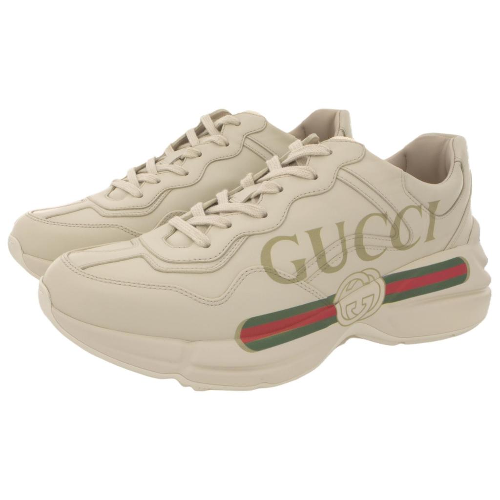 Gucci Кеды Rhyton GUCCI с логотипом, кожаные 500877 DRW00 9522