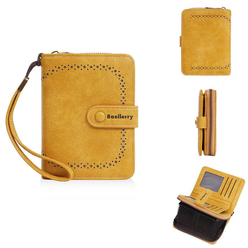 Baellerry RFID Защита от кражи Молния Держатель для карт для женщин Модные женские кошельки из ПУ кожи для денег