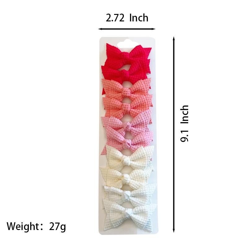 10 шт./компл. новые милые однотонные заколки для волос с бантом и лентой для маленьких девочек, банты ручной работы, шпилька-заколка, головные уборы, детские аксессуары для волос