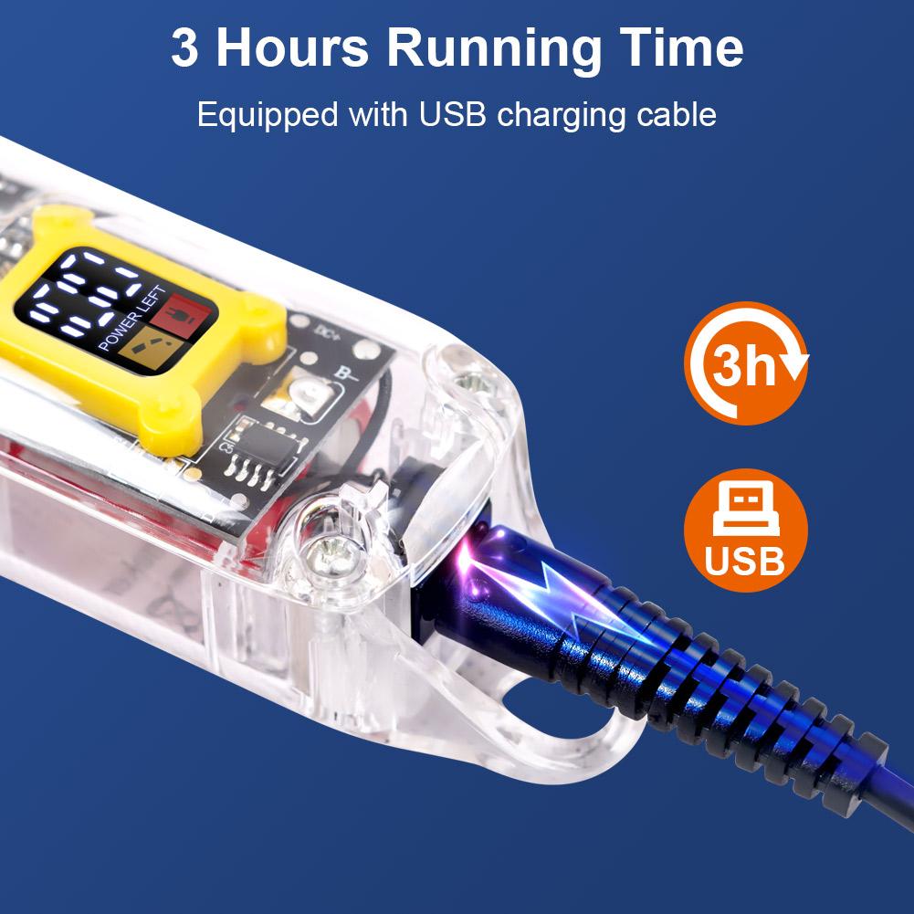 Electric Clipper for Man Smart Digital Display Oil Head Carving with Transparent Body Long Battery Life and Point Trimmer