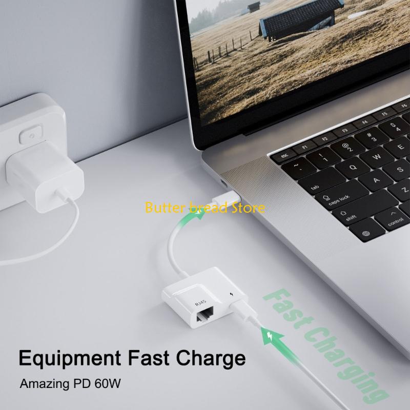 W89C USB Type-C к Ethernet USB OTG Адаптер RJ45 10/100 Мбит/с Донгл Конвертер Адаптер