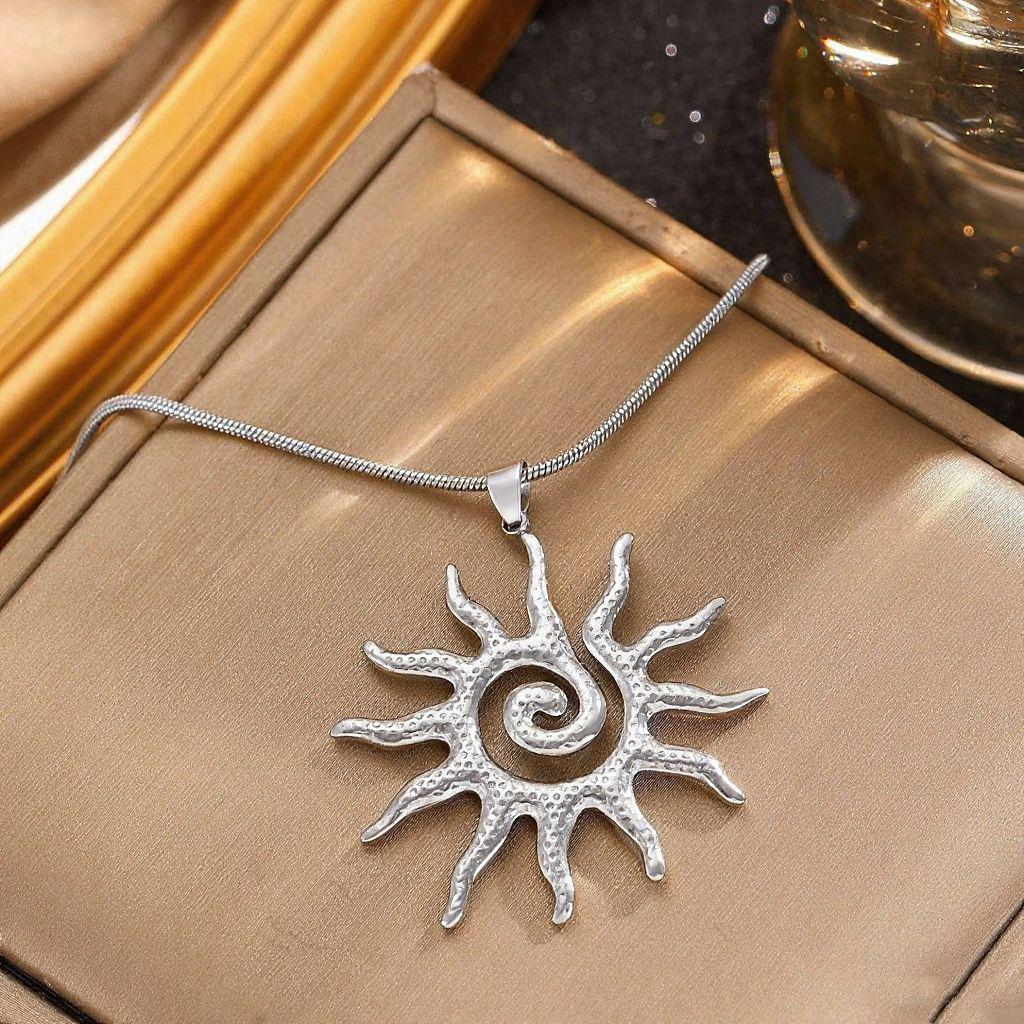 Набор колец, ожерелья и браслета «Солнце и Луна» с бриллиантами, которые можно носить вместе - Европейский и Американский стиль