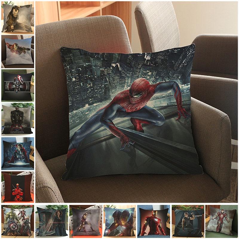 Роскошная супермягкая наволочка для подушки «Альянс Мстителей» с культовым дизайном Железного человека