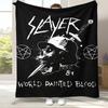 Классический знак хэви-метал рок-группы Slayer, фланелевое одеяло, ультрамягкий теплый плюшевый плед для дома, спальни, кровати, дивана, кемпинга, пикника