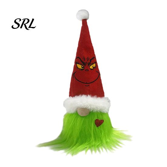 Plush Christmas Gift Ideas Tree Green Haired Ornament, Stuffed Animal Doll Dwarf Festive Party Hanging Ornaments Figurine, Supplies for Living
