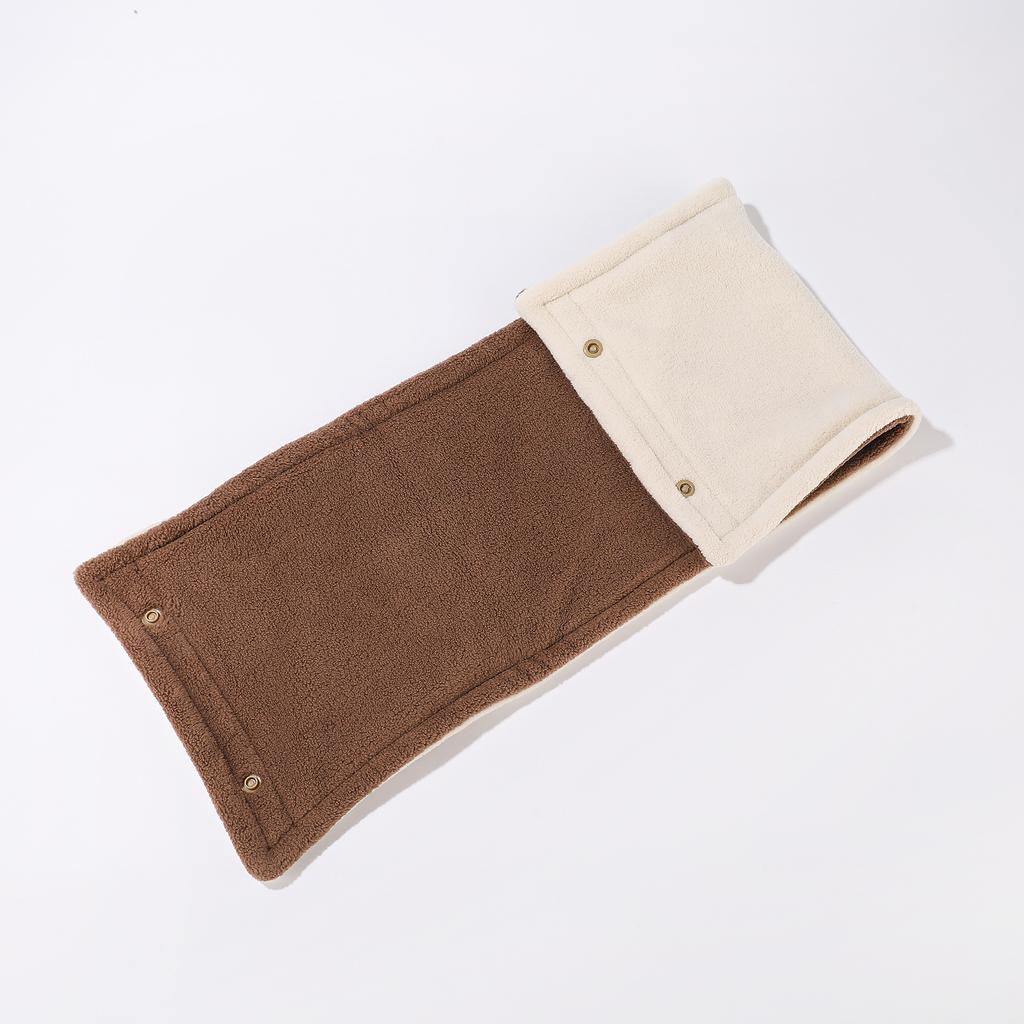 Men's and Women's Winter Warm Fleece Lined Neck Gaiter Reversible Snap Button Neck Warmer All Match Outdoor Sports Cold Protection Neck Cover