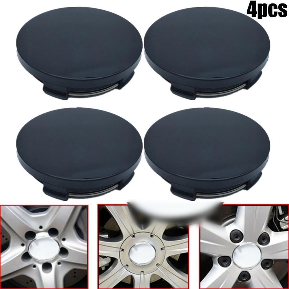 4pcs 60mm Car Vehicle Wheel Hub Center Cap Cover New ABS Black Silver Universal High Quality Durable Exterior Car Accessories
