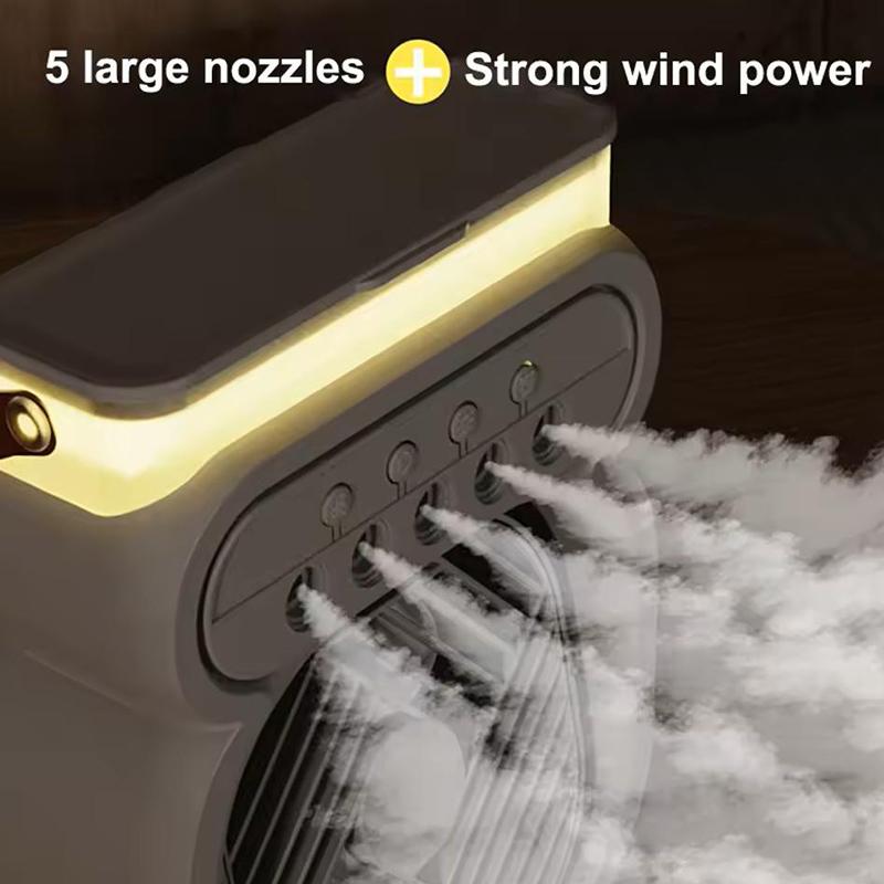 3 In 1 AIr Conditioner Fan Household Small Air Cooler LED Night Light Portable Humidifier Air Adjustment Fan Office Home Fan
