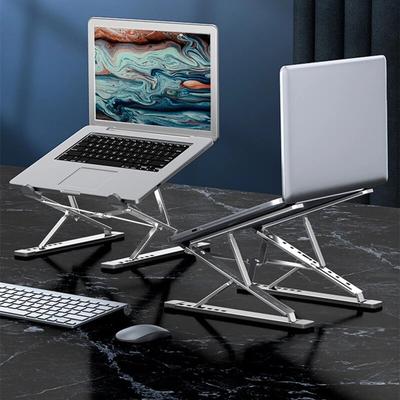 Регулируемая подставка для ноутбука, алюминиевая для Macbook, планшета, подставка для ноутбука, настольная охлаждающая подставка, складной металлический держатель для ноутбука, сумка для хранения
