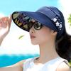 Wide Sunshade Caps Women's Hat Brim Beach Folding Summer Anti UV Sun-proof  Unique