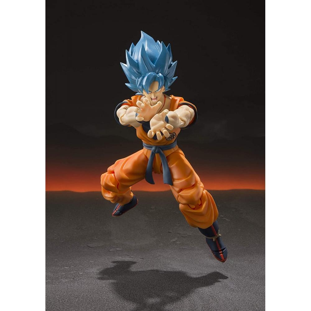 TAMASHII NATIONS SHFiguarts Dragon Ball Супер Сайян Бог Супер Сайян Сон Гоку -Супер- Приблизительно. Подвижная фигура, окрашенная в цвет АБС и ПВХ, 140 мм.