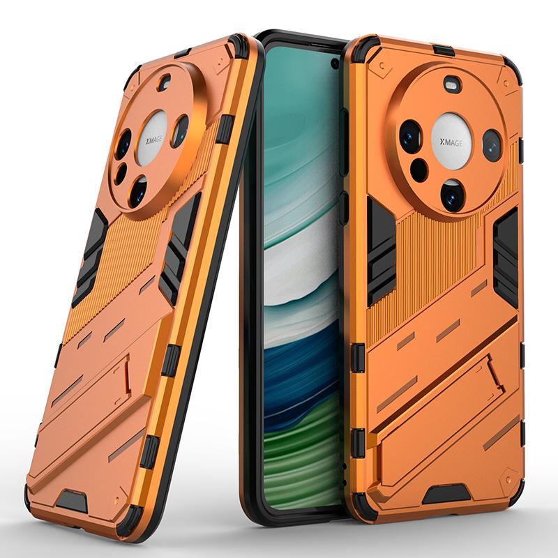 For Huawei Mate 60 50 50E 40 40E Pro Plus Punk Armor Shockproof Bumper Rugged Rubberized PC Fitted Kickstand Case Stand Holder Cover Shell