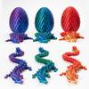 3D Printed Gem Articulated Dragon Rotatable 3D Dragon Toy Mystery Dragon Egg Poseable Joints Fidget Surprise Toy For Autism ADHD
