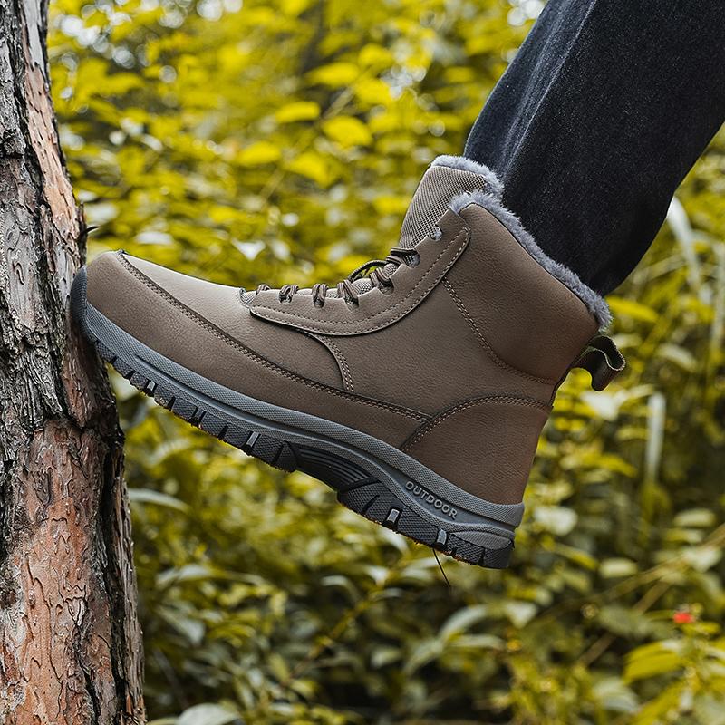 Men Snow Shoes Casual Winter Plush Warm Boots Platform Sneakers Male High Tops Cotton Shoes