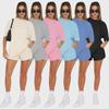 Mid-Sleeve Round Neck Polyester-Cotton Casual Top - European & American Women's Summer Fashion