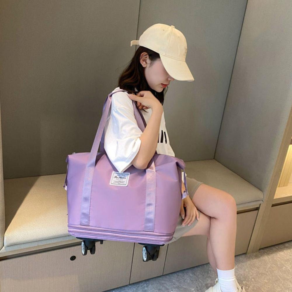 Складная дорожная сумка-тоут из ткани Оксфорд, спортивная сумка для хранения багажа, сумка для спортзала на колесах, для работы