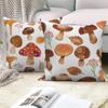 Plant Leaf Flower Pillowcase Farmhouse Home Sofa Car Decorative   Mushroom Cushion Cover