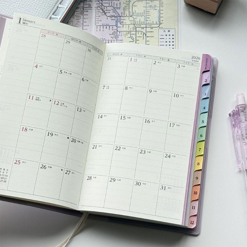 2026 Weekly Planner 220 Sheets Dated Leather Academic Planner with Ribbon Bookmarks For Men Women Student Daily Planning