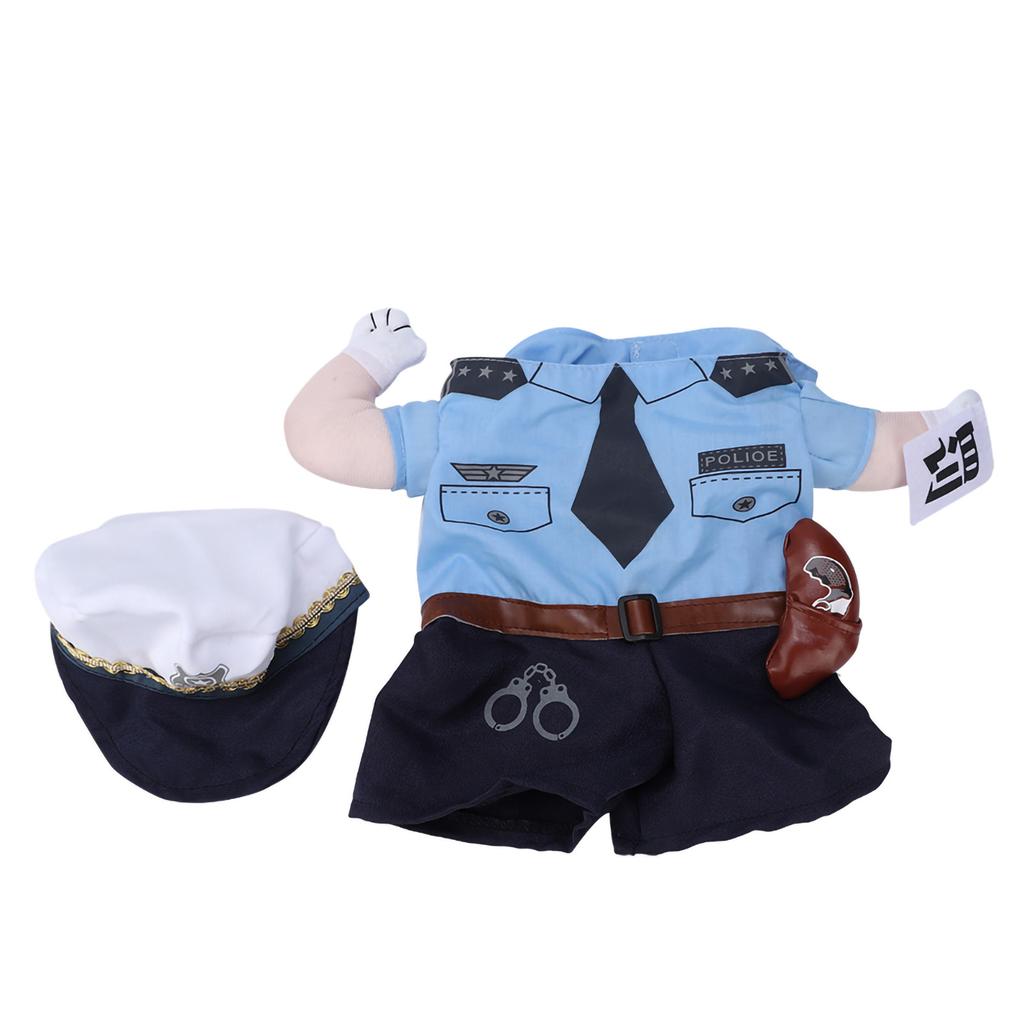 Полиэстер Милый питомец Хэллоуин Одежда Штрафной полицейский костюм наряд для кошек собак