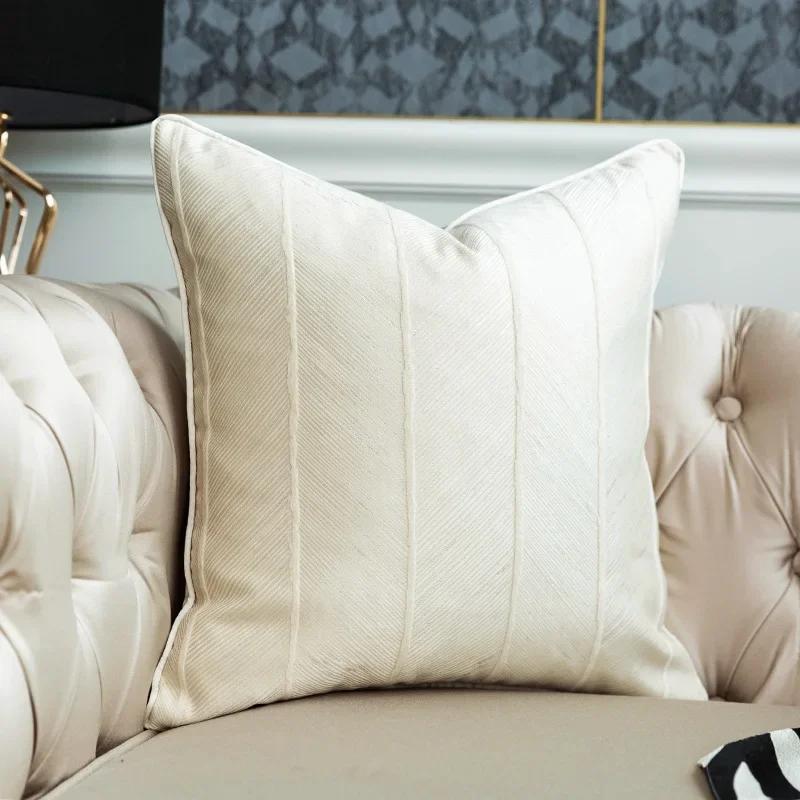 Серый современный светлый роскошный чехол для подушки 30*50 45x45 50см 60 Высококачественный чехол для подушки Жаккардовая наволочка для кровати, дивана, домашнего декора