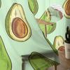 Avocado Green Seed Fruit Sheer Curtains for Living Room Decoration Window Curtains for Kitchen Tulle Voile Organza Curtains